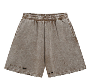 Shorts en molleton éponge élastique personnalisés pour homme, style décontracté, avec poches, en coton, pour l'été et l'entraînement sportif - Product Image 4