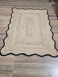 Alfombra de Yute natural ecológica, alfombra redonda de tejido plano trenzado a mano para uso diario, decoración de granja, diseño de Vieira - Product Image 2