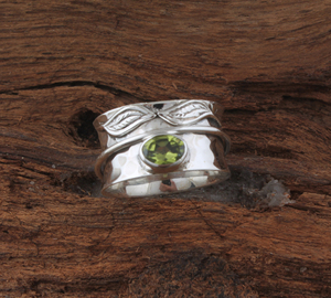 Wholesale 925 Sterling <b>Silver</b> Peridot Band <b>Ring</b> Plain Solid <b>Silver</b> <b>Ring</b> for Women & <b>Men</b> High Quality Mirror Polish Stackable Ban - Product Image 1