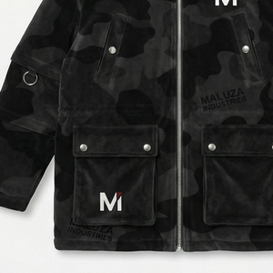 Veste streetwear à capuche camouflage urbain pour homme, multi-poches, hiver, vêtements MALUZA INDUSTRIES - Product Image 2