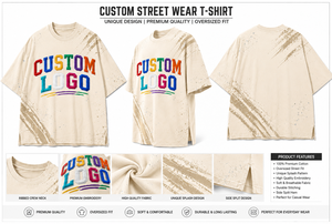 ผู้ผลิตเสื้อยืดพรีเมียมแบบสั่งทำพิเศษ เสื้อยืดโอเวอร์ไซส์ลายกราฟิกสตรีทแวร์สำหรับทุกเพศ - Product Image 5