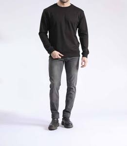 เสื้อสเวตเชิ้ตผู้ชายดีไซน์เรียบง่ายทันสมัย ผ้าคอตตอนผสม ทรงหลวม แขนยาว สไตล์แบ็กกี้ สำหรับฤดูหนาว รับผลิตแบบสั่งทำพร้อมป้ายแบรนด์ส่วนตัว - Product Image 5
