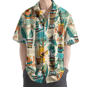Chemise hawaïenne à fleurs en spandex respirant pour homme, nouvelle mode été, vacances à la plage - Product Image 5