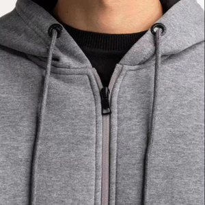 เสื้อฮู้ดซิปแบบสวมใส่สบาย ระบายอากาศได้ดี ออกแบบได้ตามต้องการ ผ้าฝ้ายฟลีซ 100% เสื้อกีฬาฤดูหนาวสำหรับทุกเพศ สกรีนโลโก้ด้านข้างได้ - Product Image 5