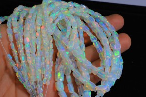 Authentic Ethiopian Opal <b>Cushion</b> Beads 4-7mm Size Welo Shiny <b>Rainbow</b> Flashy Opal 16 Inch Beads At Wholesale Suppliers - Product Image 2