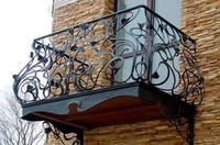 Rampe de balcon en acier inoxydable de style victorien KHP - Design décoratif mural - Résistant à la rouille - Sécurité - Installation facile