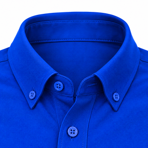 เสื้อเชิ้ตแขนยาวสีน้ำเงินรอยัลสำหรับผู้ชาย แบรนด์ Phi Beta Sigma ปักลายตราสัญลักษณ์ที่กระเป๋าเสื้อ เหมาะสำหรับงานพิธีการ ชุดนักศึกษา หรือชุดลำลอง ทำจากผ้าทวิล - Product Image 6