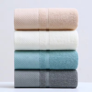 Serviette de toilette en coton écologique réutilisable, douce, respirante, séchage rapide, fournisseur OEM en gros, couleur unie, tissée en terry - Product Image 3