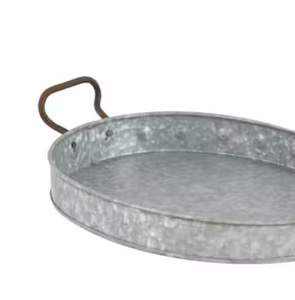 Assiette de présentation ronde classique en aluminium galvanisé argenté, faite à la main, décorative, de luxe, pour mariage, plateaux à fruits, maison moderne - Product Image 5