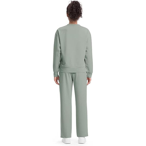 Ensemble de survêtement confortable pour femme en coton 100% : haut et pantalon longueur cheville, deux pièces, prix bas - Product Image 4