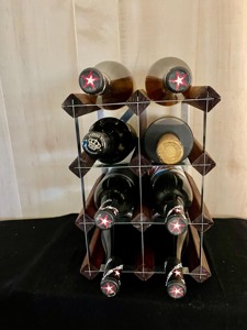 Estante para Botellas de Vino de Ocho Columnas, Soporte Metálico, Apto para Restaurantes, Hoteles y Bares, Almacenamiento de Vino, Hecho a Mano en India - Product Image 3