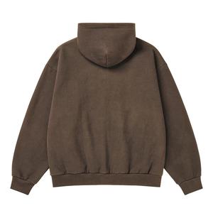Sweat-shirt polaire personnalisé épais à fermeture éclair intégrale, coupe oversize, uni, vierge, pour hommes et femmes, vêtements d'hiver, fabricant en gros - Product Image 2