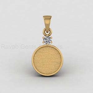 Colgante de Bisel Redondo de Plata 925 de Alta Calidad, Chapado en Oro de 18K, de 12mm, con Zirconias, para Joyería DIY y Recuerdos - Product Image 4