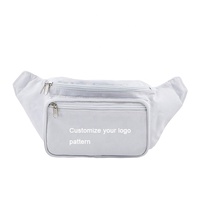 Bolsas de Cintura Personalizadas al por Mayor, con Estampado Personalizado, Anti-Robo, Impermeables, Duraderas, de Poliéster, con Cierre, Diseño de Puntos, Logotipo Personalizado, Unisex, a la Moda
