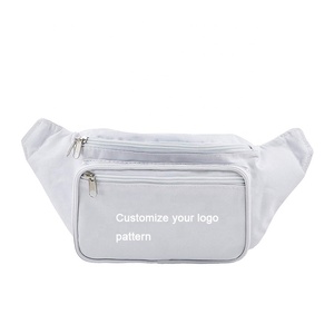 Sac banane unisexe tendance en polyester durable, imperméable, antivol, avec fermeture éclair, motif à pois, logo personnalisé, impression sur mesure, vente en gros - Product Image 1