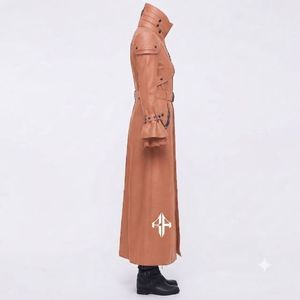 Abrigo Gótico de Cuero para Mujer, Manga Regular, Cuello Camisero, Decoración de Tela Twill, Personalizado por RIVIAN ATLANTIC - Product Image 4