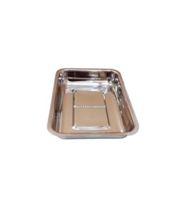 Plateau pour instruments chirurgicaux manuel de 68 pouces avec couvercle, en acier inoxydable de qualité supérieure, certifié CE, pour hôpitaux, cliniques et salles d'opération - Product Image 1