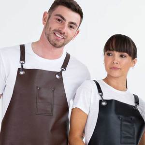Tablier en cuir ergonomique pour les passionnés de grillades et de barbecues, idéal pour une utilisation prolongée, tablier en cuir imperméable pour travaux salissants - Product Image 4