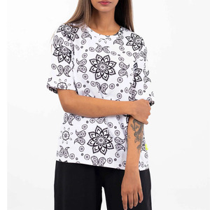 Camiseta Casual Personalizada para Mujer con Estampado en Lienzo, Transpirable, Ecológica, para Uso Diario de Verano, para Adultos - Product Image 1