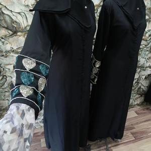 Abayas élégantes et modestes pour femmes, brodées à la main au Zardozi, à manches longues, style Dubaï, robes formelles, respirantes, traditionnelles musulmanes - Product Image 3