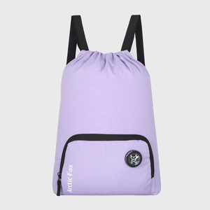Arctic Fox Portable Polyester Drawstring Lilac <b>Bag</b> for <b>Kids</b> Unisex <b>Swimming</b> & Sports Backpack - Product Image 6