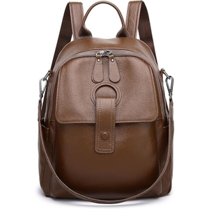 Sac à dos en cuir de chèvre pour femme, grande capacité, élégant et structuré, conçu pour les trajets quotidiens, les voyages et un usage professionnel - Product Image 3