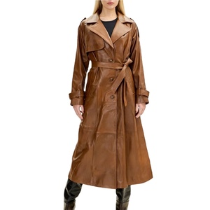 Nouvelle collection automne-hiver : Manteau en cuir double boutonnage pour homme, style européen et américain, grande taille, en cuir allemand. - Product Image 1