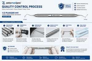Condenseur dentaire professionnel en acier inoxydable pour obturations, instrument de remplissage OEM Zetomed Pro - Product Image 2
