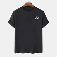 Kaos Polos 100% Katun Untuk Pria Nyaman Ukuran Besar Longgar Pakaian Pria Kasual Bermotif Harga Terjangkau