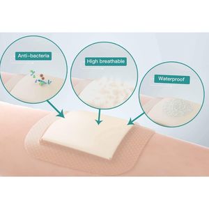 แพ็คเทปซิลิโคนทางการแพทย์200 3 \ "x 3 \" ใสบาดแผลการแต่งน้ำสลัดไฮโดรเซลลูลาร์โฟม - Product Image 4