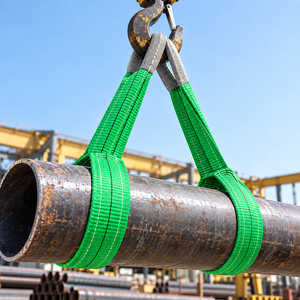 Sangle de levage haute résistance pour œillets et attaches, 2 tonnes, pour la manutention des matériaux, en polyester premium avec construction renforcée durable - Product Image 2