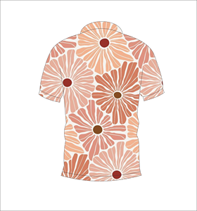 เสื้อโปโลลายดอกไม้ทรงเรขาคณิตแบบกำหนดเอง ระบายอากาศได้ดี น้ำหนักเบา เหมาะสำหรับทีมกอล์ฟ แขนสั้น พิมพ์ลายแบบซับลิเมชั่น เสื้อผ้ากีฬาลำลอง - Product Image 6