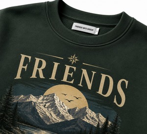 Sudadera Personalizada con Estampado de Montaña, Cuello Redondo, Corte Regular para Hombre, 100% Algodón, Diseño Tejido Informal para Otoño - Product Image 2