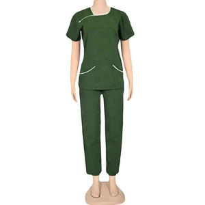 Light Weight Fashion Women Wholesale Professional Women's Nurse Doctor Uniform V-neck <b>Scrub</b> Jogger Suit Medical <b>Scrubs</b> Set - Product Image 4