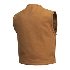 Chaleco personalizable de alta calidad para motocicleta de piel de vaca para hombre, chaleco para montar en invierno con función de cremallera para el trabajo, Material de tela de seguridad - Product Image 2