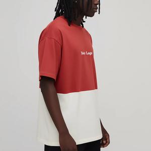 T-shirts Oversize Homme Épaules Tombantes Épais 220g 100% Coton Biologique Respirant Grande Taille Logo Personnalisé - Product Image 3