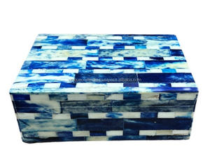 Geometric Bone Inlay Storage <b>Box</b> 6x4 | Handmade Decorative Keepsake <b>Box</b> | Modern Premium Quality <b>Jewelry</b> & Gift Organizer - Product Image 3