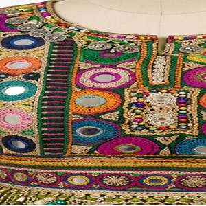 Vestido Tradicional Étnico Vintage Kuchi, Talla Grande, Largo hasta el Suelo, Manga Larga, Multicolor, Ropa de Fiesta Afgana, Vestidos Kuchi Afganos - Product Image 4