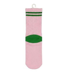 Pink Green <b>Socks</b> Women One Size Fits Most Crew <b>Socks</b> Casual Fashion Cotton <b>Socks</b> Athletic Style Comfortable Footwear - Product Image 4