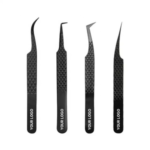 Pince à épiler pour cils à pointe en fibre, 90 degrés, pointe lisse, précision, acier inoxydable durable, pour extensions de cils, outil professionnel gratuit - Product Image 1