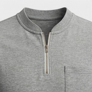 Polos de Alta Calidad para Hombre con Media Cremallera, Tela de Algodón Cómoda, Diseño Elegante, Transpirable y Suave, Ideal para Uso Casual - Product Image 4