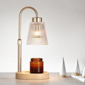 Scaldacera Elettrico Dorato con Timer e Dimmer, Lampada Profumata a 2 Lampadine, Scaldacandele per la Festa della Mamma e Compleanni - Product Image 1