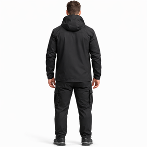 Veste coupe-vent orange personnalisée OEM pour hommes |   Vêtements de sport légers avec boutons-pression et poignets ajustables, vestes pour hommes - Product Image 2