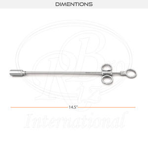Pistola Aplicadora de Bolus de Acero Inoxidable para Cabras y Ovejas, Cabezal Metálico, Tamaño de la Copa 18x36 mm, Longitud 14.5 Pulgadas, Aplicador de Bolus, Empujador de Píldoras - Product Image 4