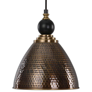 Lustre suspendu en bois vieilli et cage en métal noir pour cuisine, salle à manger, hall d'entrée, en promotion - Product Image 5