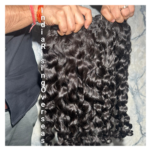 Extensions et mèches de cheveux 100 % naturels indiens, texture bouclée, qualité Remy, provenant d'un seul donneur - Product Image 1