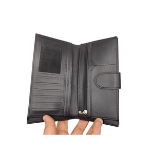 Cartera de Mano de Alta Gama para Mujer, Cartera Larga de Cuero Genuino, Protección RFID, Cierre de Broche, Uso Diario, Forro de Seda, Diseño Moderno - Product Image 2