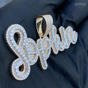Colgante con Nombre Personalizado VVS Moissanite Totalmente Cubierto de Diamantes, Joyería de Lujo Hip Hop, Plata 925 Certificada, Colgante con Nombre de Rapper - Product Image 2