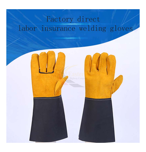 Guantes de Trabajo de Cuero Vacuno de Alta Calidad para Hombre, Guantes de Seguridad Industriales para la Construcción - Product Image 6