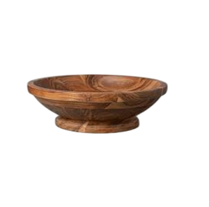Tazón de madera hecho a mano con diseño Wabi Sabi, interior rayado, para servir comida, forma redonda, tazón decorativo de madera, vajilla. - Product Image 4
